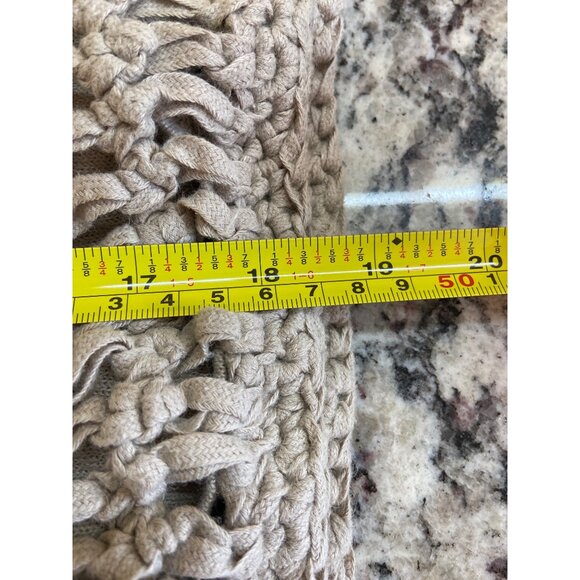 John Paul Richard Womens Sweater Petite Medium Beige Fisherman Mesh Open Knit - Picture 10 of 10